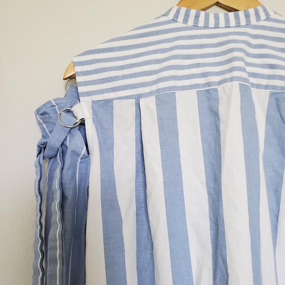 NWOT Tú Grace Striped Button Down Shirt - Picture 9 of 13